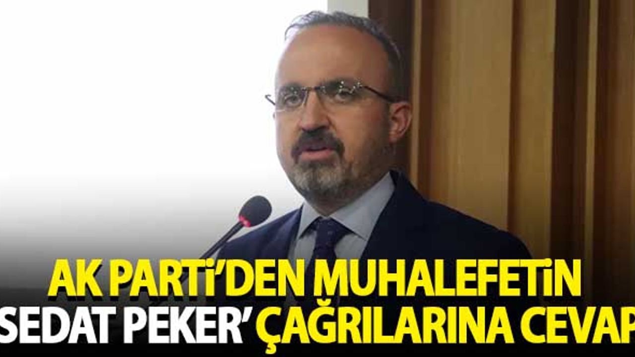 AK Parti'den muhalefetin 'Sedat Peker' çağrısına cevap