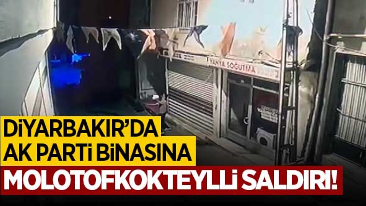 AK Parti Hani İlçe Başkanlığına molotofkokteylli saldırı