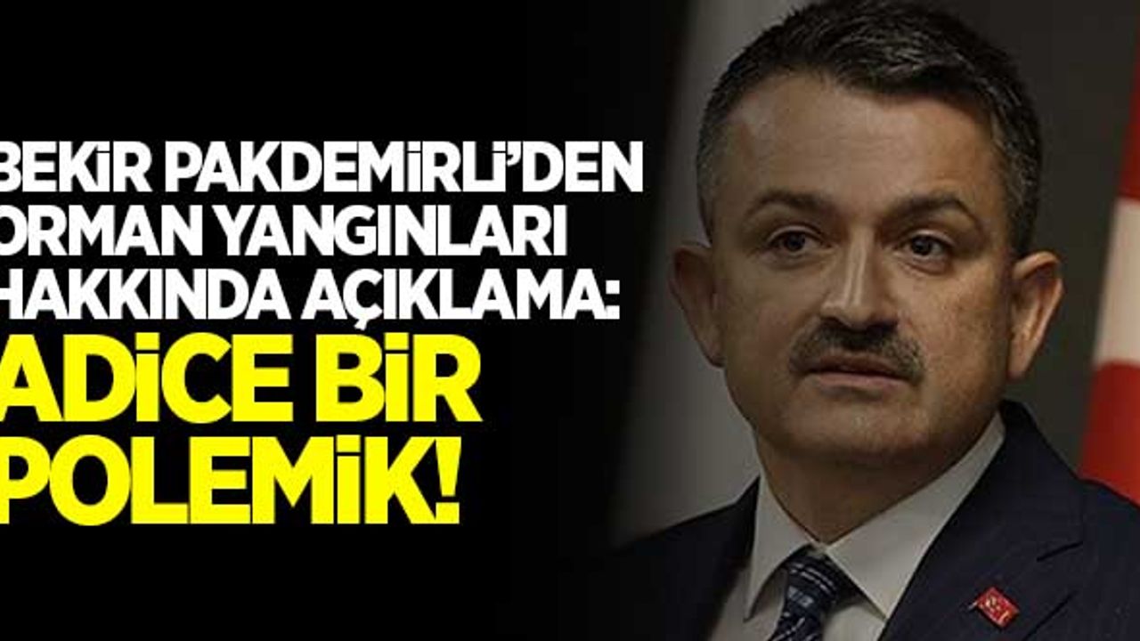 Bakan Pakdemirli 'orman yangınları' hakkında konuştu:" Adice bir polemik!"