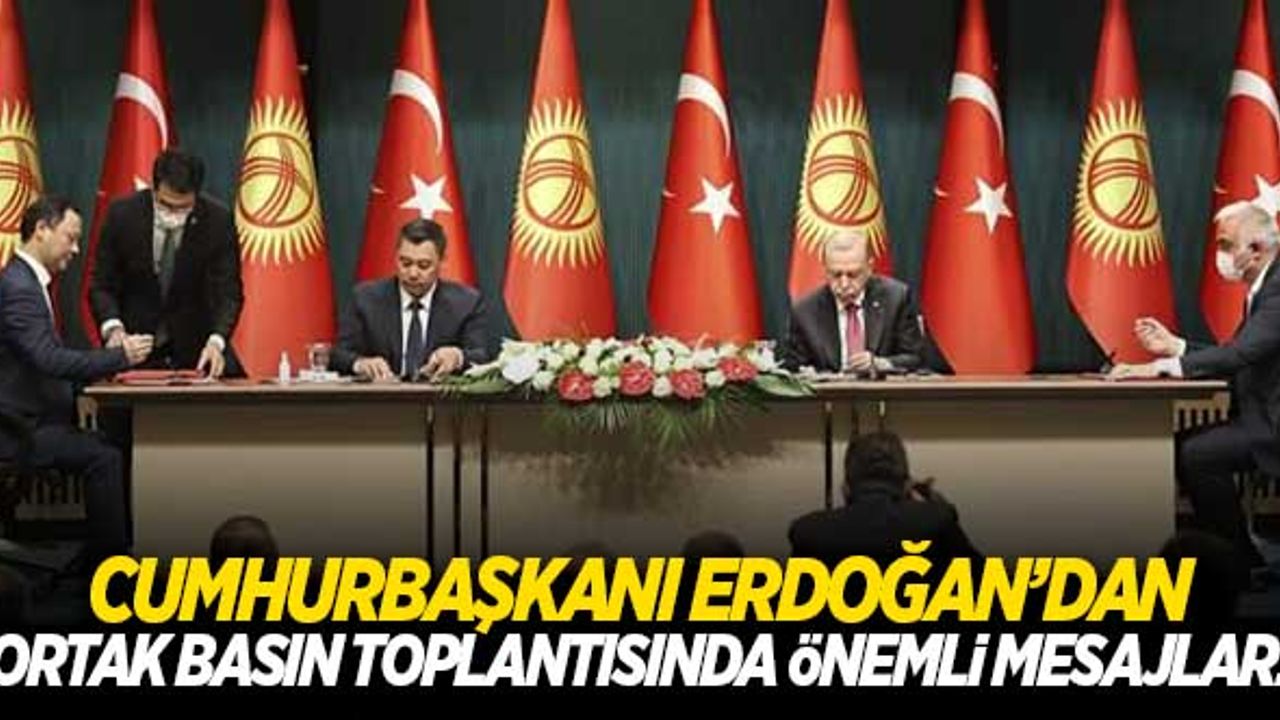 Başkan Erdoğan'dan ortak basın toplantısında önemli açıklamalar!