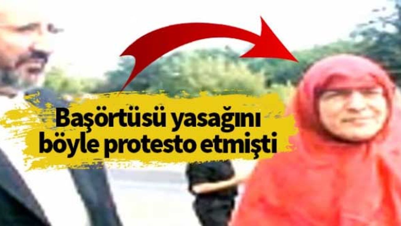 Başörtü yasağını 'Kırmızı Başörtü' ile protesto eden sosyalist!