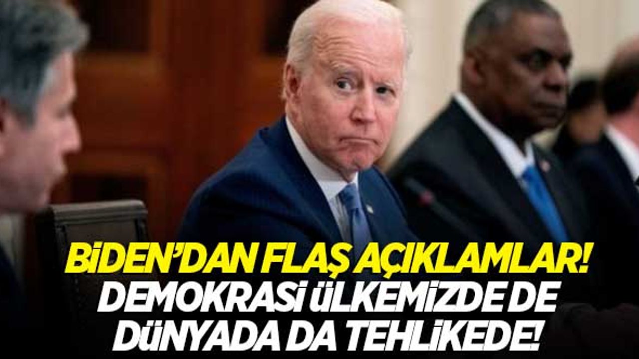 Biden: Demokrasi ülkemizde de dünyada da tehlikede