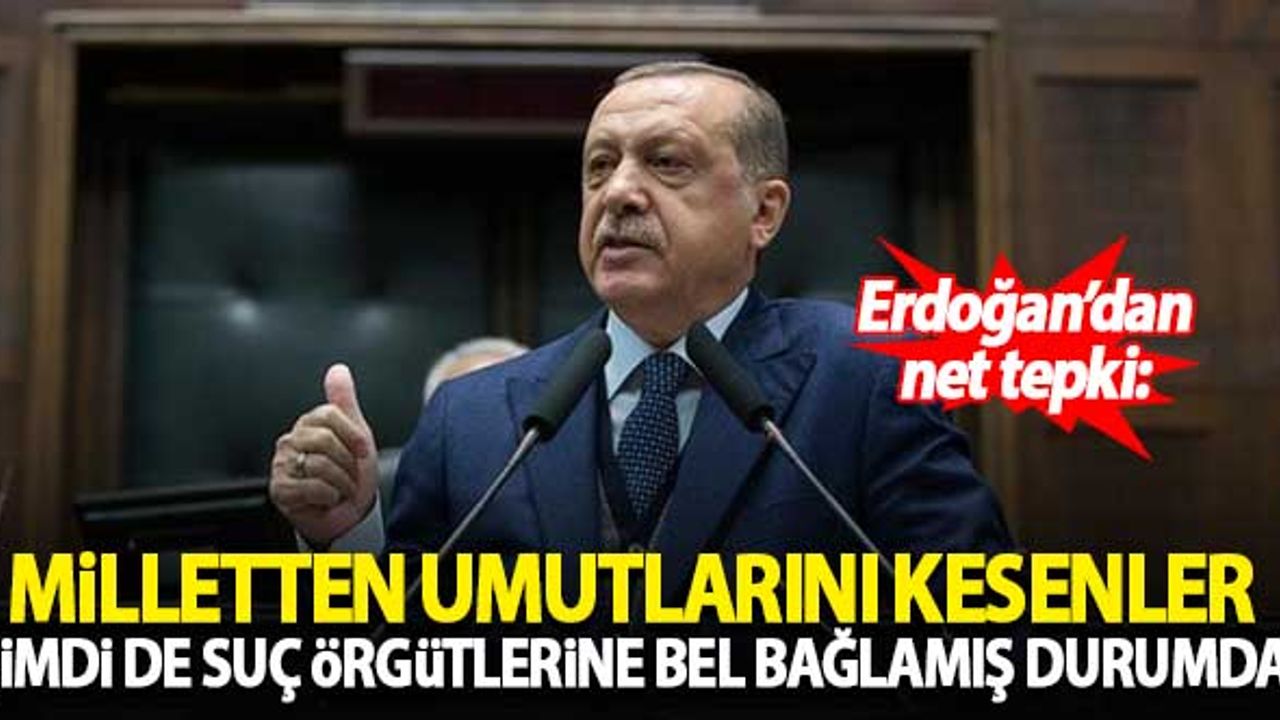 Erdoğan: Milletten umutlarını kesenler, şimdi de suç örgütlerine bel bağlamış durumda
