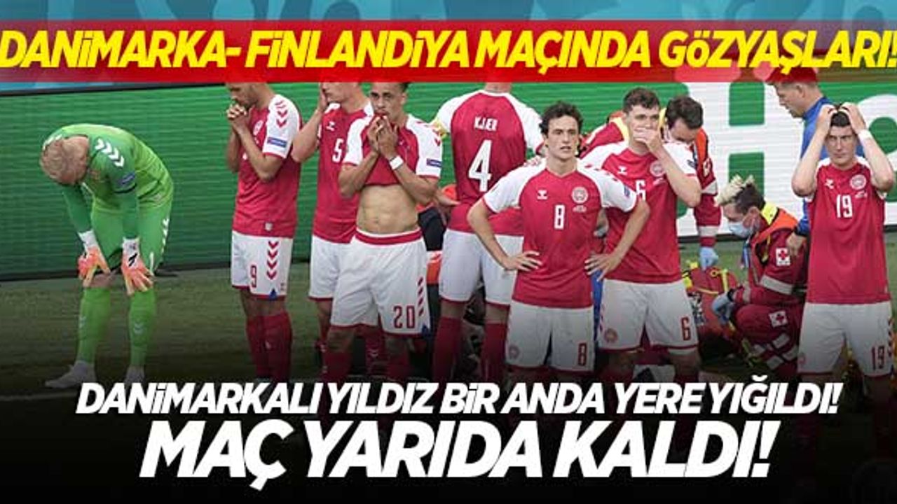 Euro 2020'de, Danimarkalı yıldız olduğu yere yığıldı! Maç yarıda kaldı