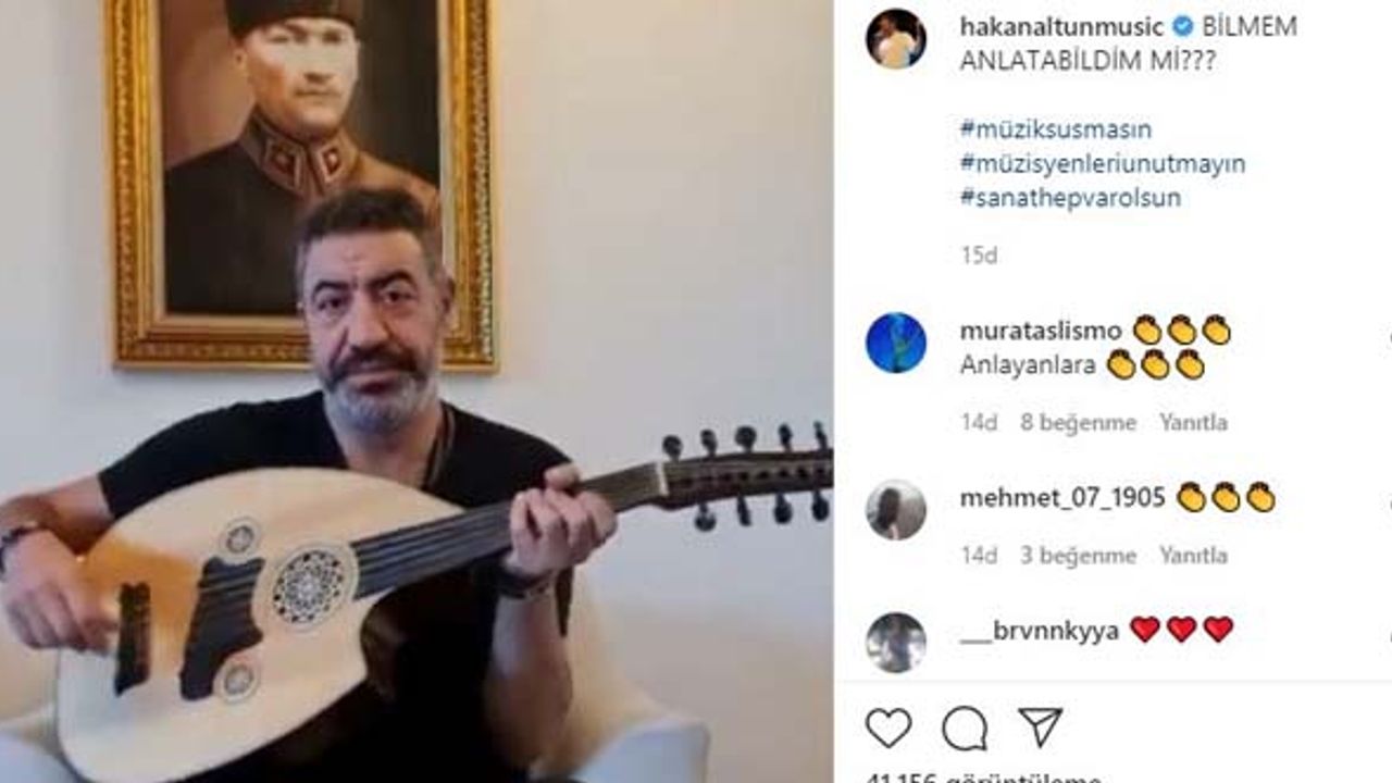 Hakan Altun normalleşme kararlarına enstrümanındaki telleri keserek tepki gösterdi