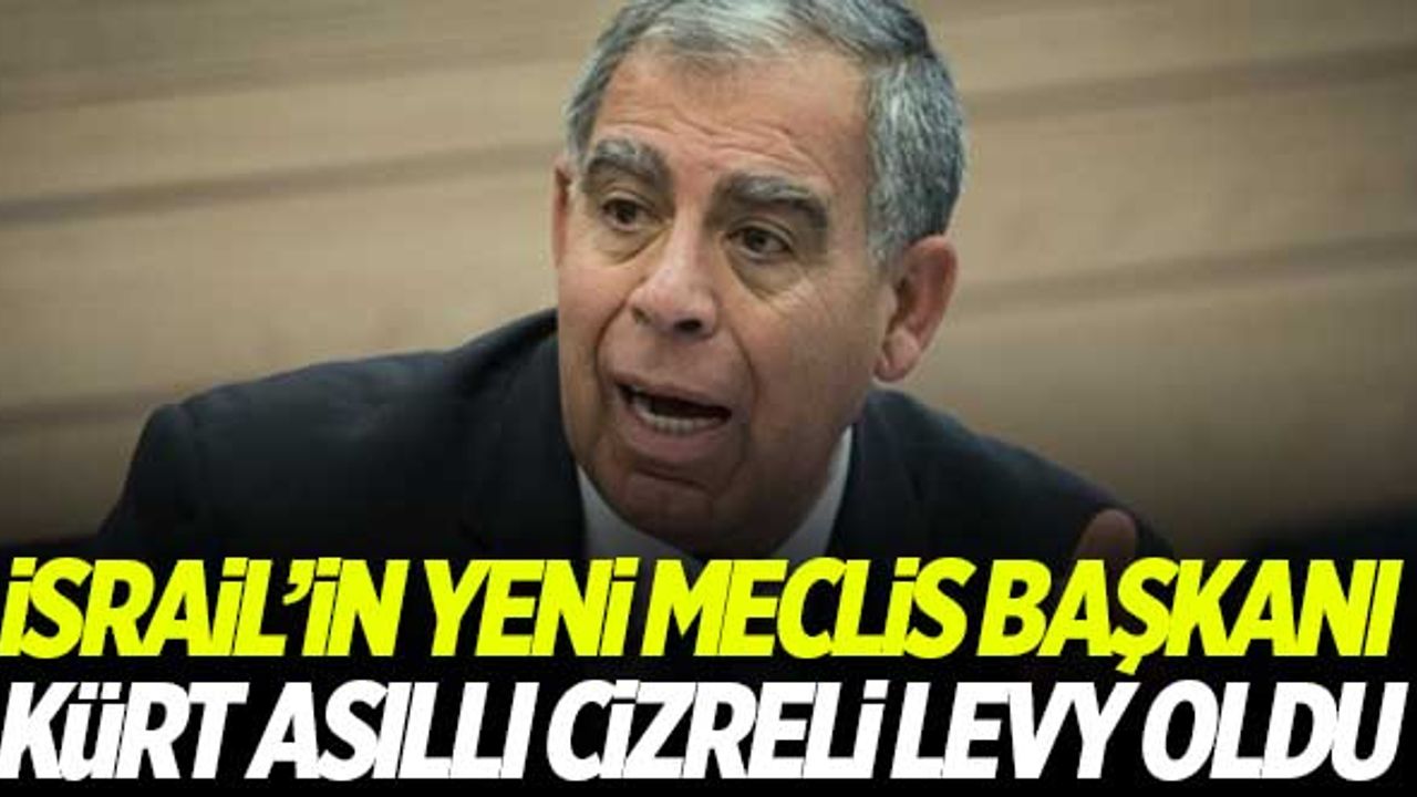 İsrail'in yeni Meclis Başkanı Kürt asıllı Cizreli Mickey Levy oldu