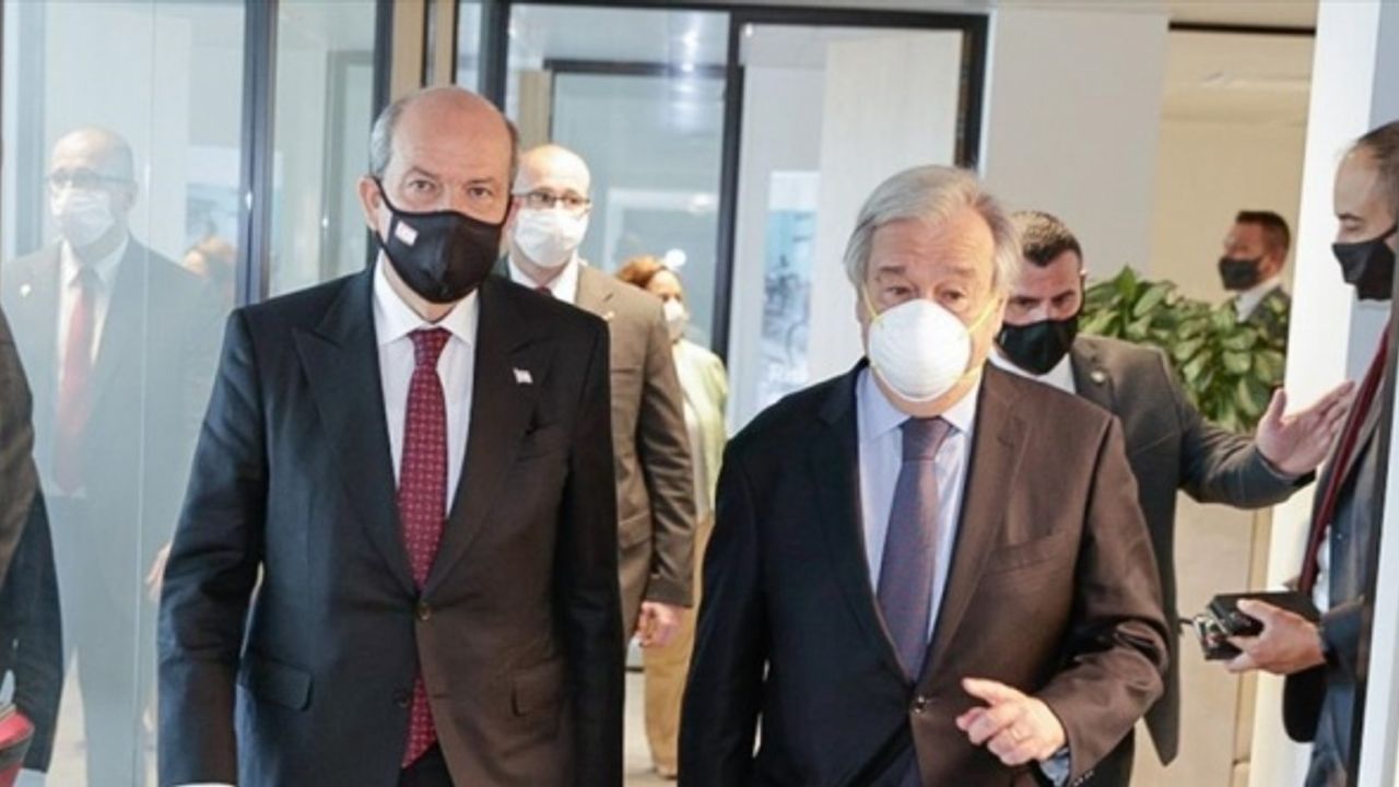 KKTC Cumhurbaşkanı Tatar, BM Genel Sekreteri Guterres ile görüştü