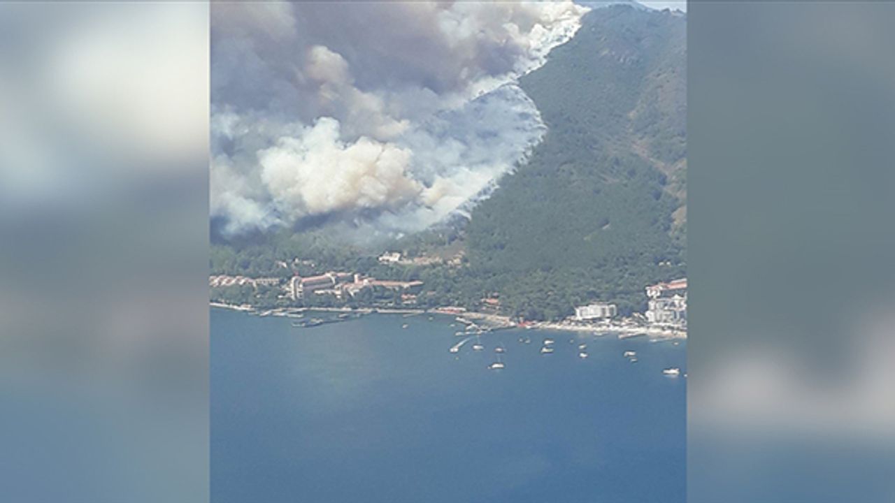 Marmaris'te orman yangını başladı