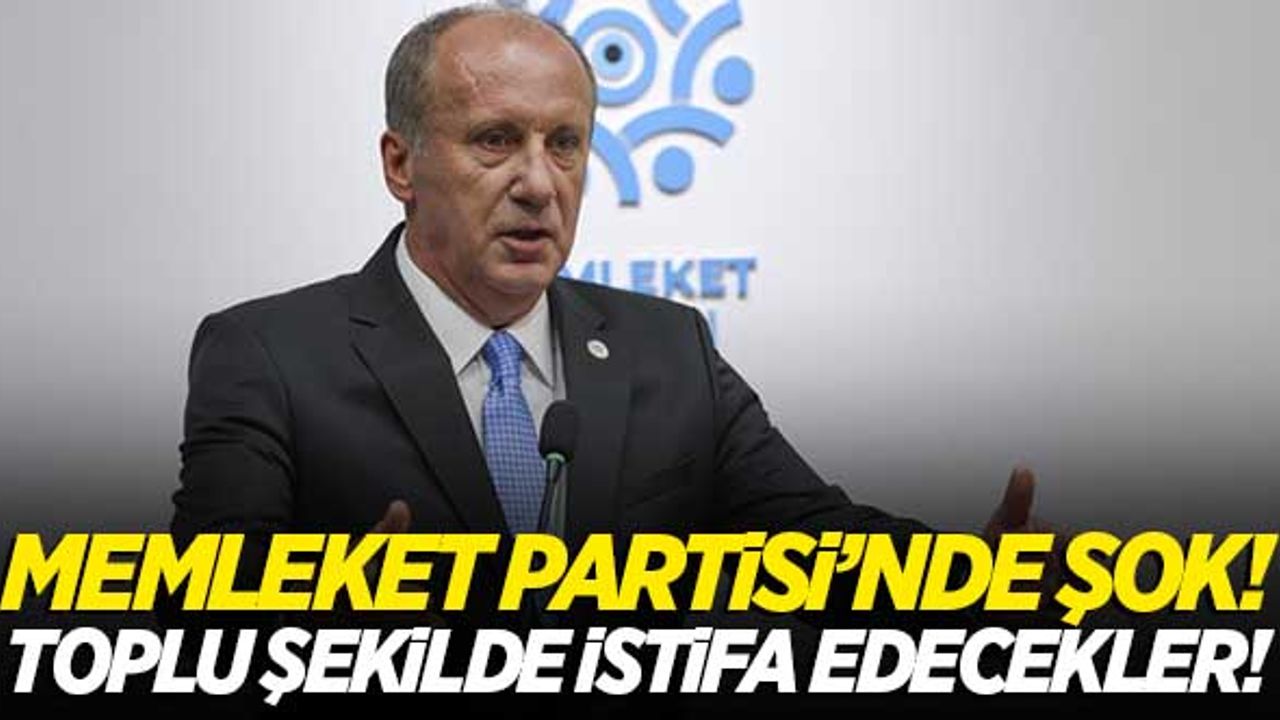 Yeni kurulan Memleket Partisi'nde şok! Toplu şekilde istifa edecekler