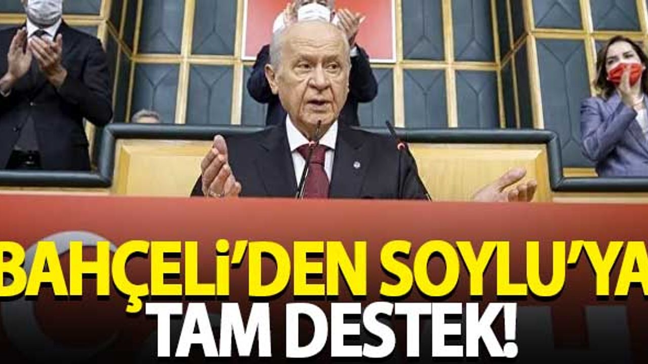 Bahçeli'den Soylu'ya tam destek