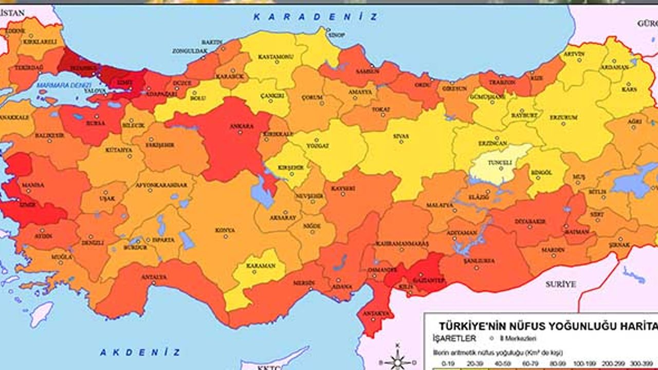 İçişleri Bakanlığı Türkiye'nin nüfus haritasını açıkladı! İşte rakamlar...