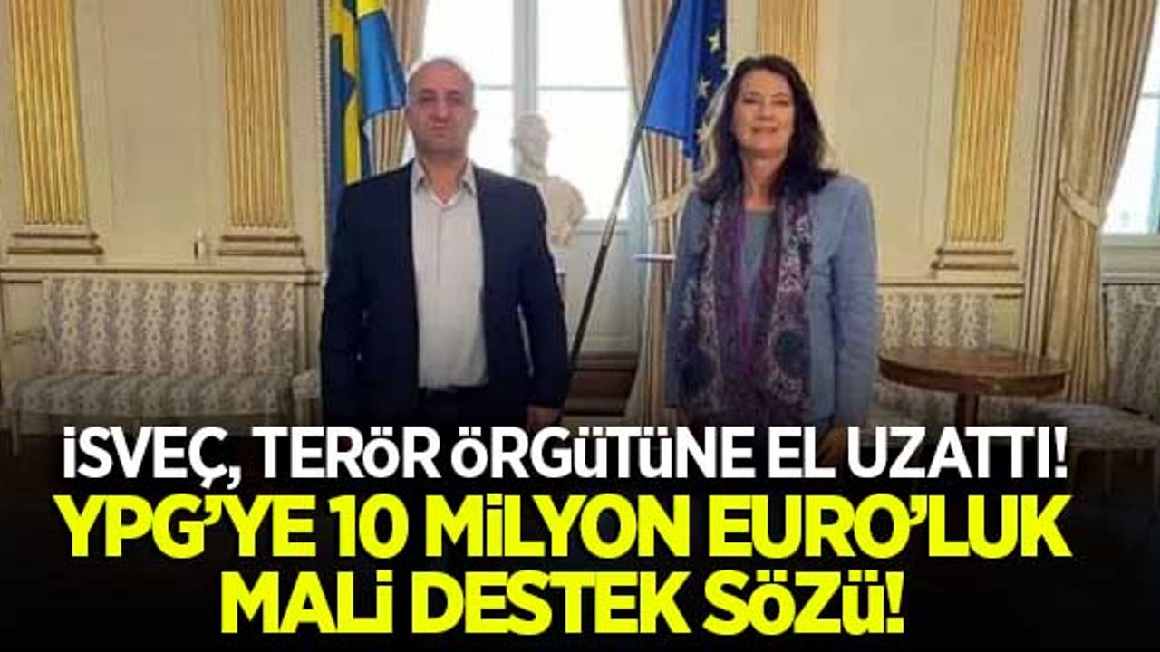 İsveç'ten, terör örgütü YPG'ye mali destek sözü!