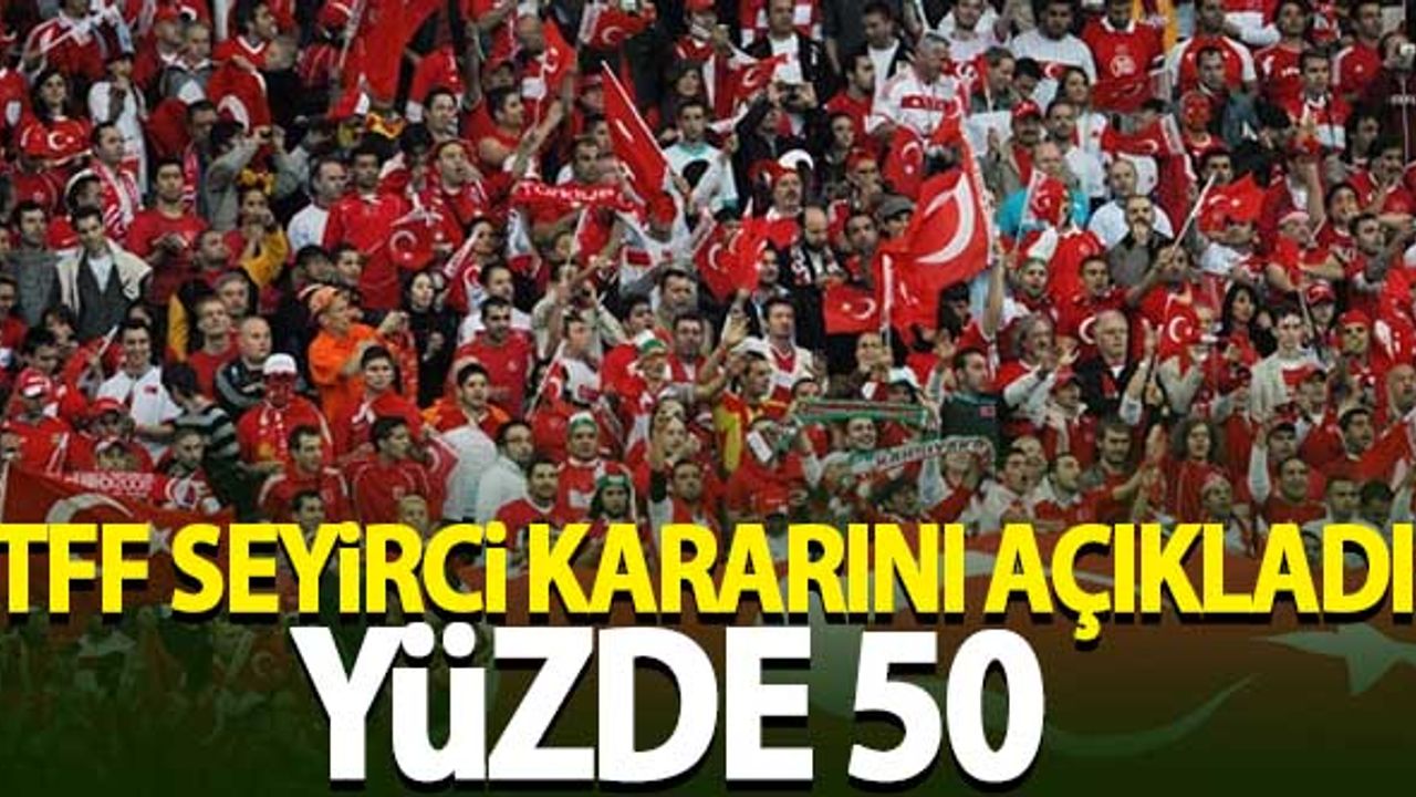 TFF yeni sezon için seyirci kararını açıkladı: Yüzde 50