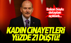 İçişleri Bakanı Soylu: Kadın cinayetleri yüzde 21 düştü
