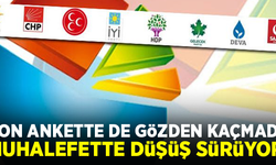 Son anket sonuçlarında dikkat çeken detay! Muhalefetin düşüşü sürüyor!