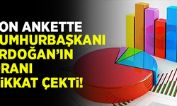 Son ankette Cumhurbaşkanı Erdoğan'ın oranı dikkat çekti!