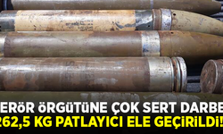 Suriye'de terör örgütüne sert darbe! 262 kilo 500 gram patlayıcı bulundu!