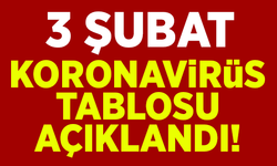 3 Şubat koronavirüs tablosu açıklandı!