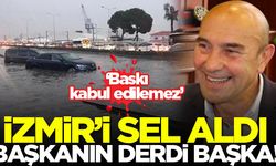 İzmir'i sel aldı, Soyer'in gündemi 'Boğaziçi Üniversitesi'...