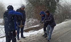Elektrik direğine çarpan hafif ticari araç 11 mahalleyi enerjisiz bıraktı
