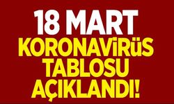 18 Mart koronavirüs tablosu açıklandı!
