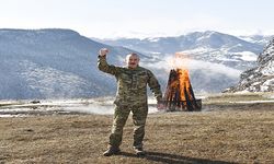 Azerbaycan Cumhurbaşkanı İlham Aliyev, Şuşa'da Nevruz ateşini yaktı