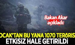 1 Ocak'tan bugüne kadar 1070 terörist etkisiz hale getirildi
