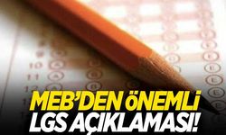 MEB'den önemli LGS açıklaması!