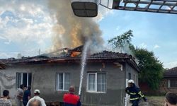 Düzce'de çıkan yangında müstakil ev kullanılamaz hale geldi