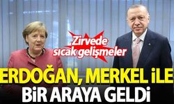 Erdoğan, Merkel ile bir araya geldi