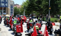 İnebolu'dan Ankara'ya “İstiklal Sürüşü“ gerçekleştirilen motorcular Çankırı'ya ulaştı