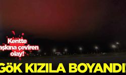 Kentte şaşkına çeviren olay! Gök kızıla boyandı...
