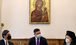 Kuzey Makedonya Cumhurbaşkanı Pendarovski'den Fener Rum Patriği Bartholomeos'a ziyaret