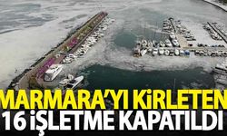 Marmara Denizi'ni kirleten 16 işletme kapatıldı