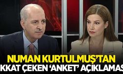 AK Parti Genel Başkanvekili Numan Kurtulmuş'tan dikkat çeken 'anket' açıklaması!