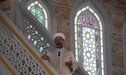 Diyanet İşleri Başkanı Erbaş, Ordu'da Altınordu Akyazı Uhud Camisi'nde hutbe irat etti