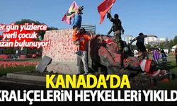 Her gün yüzlerce yerli çocuğun mezarı bulunan Kanada'da kraliçelerin heykelleri yıkıldı!