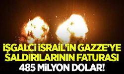 Siyonist İsrail'in Gazze'ye yaptığı saldırıların faturası 485 milyon dolar