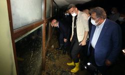 Bakanlar Rize'deki sel ve heyelan bölgesinde