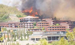 Orman yangını Bodrum'da 5 yıldızlı oteli sardı
