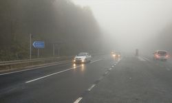 Bolu Dağı'nda sis ve yağmur etkili oluyor