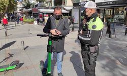 Kurallara aykırı şekilde elektrikli scooter kullananlara ceza kesildi