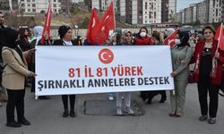 Şırnak'ta 81 ilden gelen kadınlardan terör mağduru ailelere destek için yürüdü