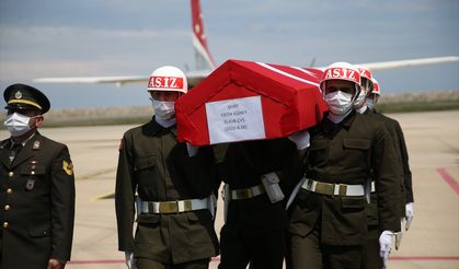 Şehit İstihkam Astsubay Çavuş Fatih Güney'in naaşı memleketi Ordu'ya getirildi