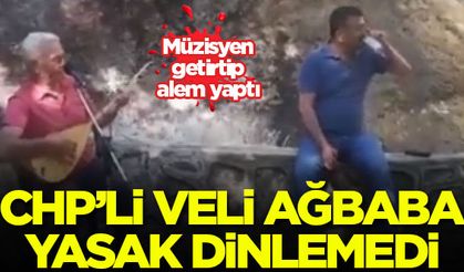 CHP'li Veli Ağbaba, sokağa çıkma yasağında müzisyen getirtip alem yaptı