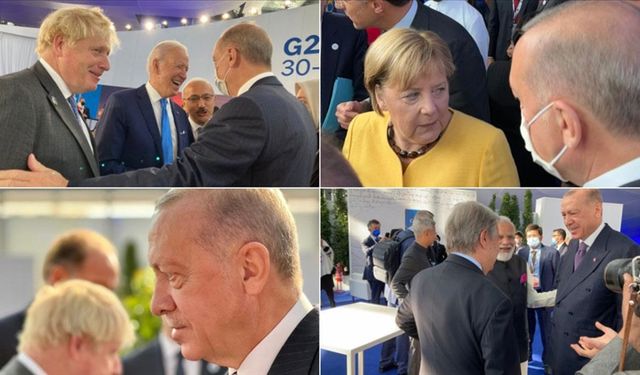 Cumhurbaşkanı Erdoğan, G20 Zirvesi'nde dünya liderleriyle sohbet etti