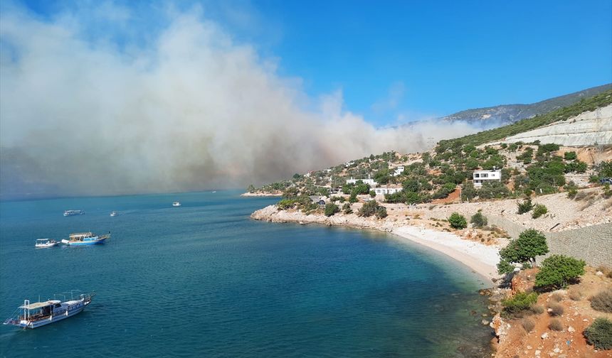 Mersin'in Silifke ilçesinde çıkan orman yangınına müdahale ediliyor
