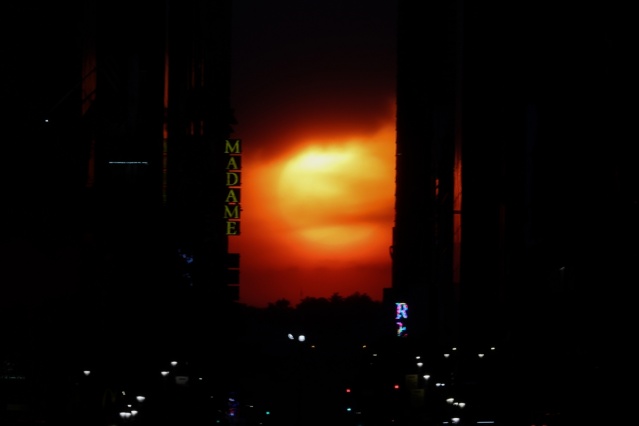 New York'ta gün batımı "Manhattanhenge"